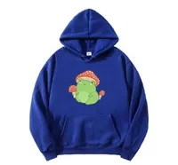 여자 039S 후드 땀 셔츠 귀여운 개구리 버섯 모자 인쇄 재미있는 스웨트 셔츠 플러스 크기의 양털하라 주쿠 풀오버 kawaii hoodie4771960