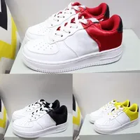 LV8 1 رضيع GS One Kids Running Shoes Red Satin Amarillo Gold White Black Children Sneakers Boy Girls Toddler Trainers303N