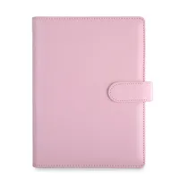 US Warehouse Notepads A6 Pu Leather Binder with Zipper Bags Multi Colors Notebook No Paper Inside Spiral School Office Supplies B20