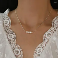 Chains ASHIQI 925 Sterling Silver Natural Freshwater Pearl Necklace For Women Fashion Jewelry
