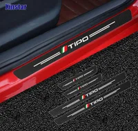 Pegatina de alf￩izar de la puerta de autom￳vil de fibra de carbono de 4 piezas para Fiat Tipo Auto Accessories9104961