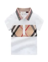 Baby Boys Polo Summer Camisetas de algod￳n Capas de manga corta Camiseta de cuello de cambio casual Boy
