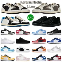 basketball shoes trainers Sports Sneakers jumpmans 1 1s lows travis scotts Mens Classic Outdoor Top cool grey Reverse Mocha Shadow Bred Toe Women men des chaussures