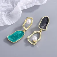 Gest￼t Ohrringe Morivovog 925 Sterling Silber Asymmetrie Perle Big Long f￼r Frauen ￼bertreiben kreative Boho -Ohrring -Designerschmuck