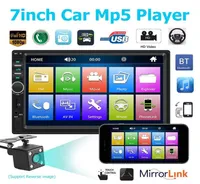 7インチ2 Din Bluetooth Car MP4 MP5カーラジオビデオプレーヤーミラーリンクステアリングホイールコントロールリアビューカメラオプション5384809