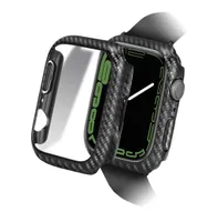 Apple Watch Series 7 6 5 4 3 2 Tough Armor PC 하드 커버 Iwatch 38mm 40mm 41mm 45mm2981913 용 Cool Carbon Fiber Case