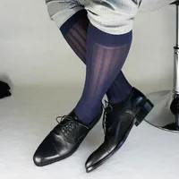 Men's Socks Tube Stocks Business Dress Use puro masculino masculino de meias formais homens sexy transparente tnt