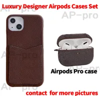 UPS Designer AirPods İPhone 13 12 Pro Max Moda Baskı Arka Kapak Mobil Kabuk Kart Tutucu Cep Kılıfı W1926008