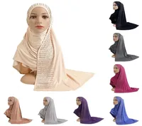Shiny Drilling Wraps Turban Long Scarf Muslim Women Hijabs Shawls Headwear Islamic Arabic Female Headscarf Scarves 16552Cm8843687