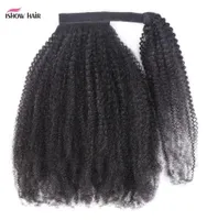ISHOW 828 pouce du corps Extensions de cheveux humains Tourne Pony Tail Yaki Afro Afro Kinky Curly JC Pony pour femmes Couleur naturelle 4518503