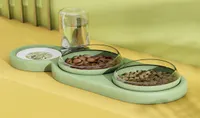 Cat Bowls Feeders Pet Bowl Automatic Feeder Dog Food With Water Fountain Double For1344701