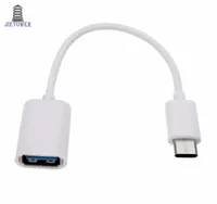 500pcslot 165cm Mini WhiteBlack TypeC Cable Adapter USB 31 TypeC Male to USB 20 A Female OTG Data Cable Cord Adapter7885558