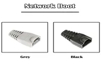 100 Pieces Networking Cable Connector Boot Cat 5eCat 6 BlackGrey Ethernet RJ45 LAN7440571