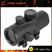FIRE WOLF Tactical Hunting Sight Holographic riflescope 30mm Red Dot Sight Rifle Scope 20mm W Mount247i