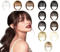 Nowe kobiety fałszywe grzywki syntetyczne fałszywe włosy przedłużenie włosów naturalne włosy klips w jasnobrązowych włosach w wysokiej temperaturze4846166