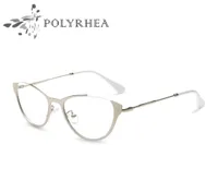 2021 Markendesigner Cat Eye EyeGlasses Frames Frauen Vintage optische Modemodik mit Box und Case3870234