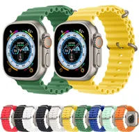 Oceaan bandbanden voor Apple Watch 49mm 44 mm 40 mm 45 mm 41 mm 42 mm 38 mm Sport Siliconenarmband voor IWatch -serie 8 7 6 5 4 SE Ultra 8525307