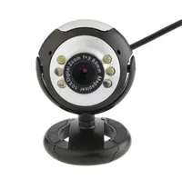 120 MP 6 Cámara de cámara web USB LED con visión nocturna de micrófono para escritorio PC8902004