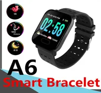 Smart Watch A6 Wearable Health Sport Band Android Blood Pressure Pedometer Heart Rise Waterproof Få information SMS Kvinnor SMA7239559