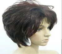 Dark Brown Short Curly Synthetic Hair Wig Women Hair Charming Style6244917