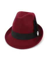 Women Wool Felt Rollit Up Homburg Homburg Fedora Cappelli con piume di moda con il nastro jazz cappuccio sombrero trilby hat6113586
