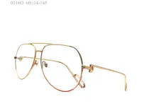 Lüks Tasarımcı Gözlük Altın Kaplama Pilot K çerçevesi 0016o Vintage Unisex Gözlük Miyopi