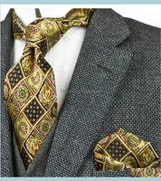 Neck Accessories Printed Vintage Ties Floral Pattern Multicolor 100Percent Silk Mens Neckties Printing Tie Sets 10Cm Fashion Brand1951625