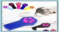 Cat oyuncakları Malzemeler evcil ev bahçe ayak izi şekli LED ışık lazer kızılötesi komik çubuklar yaratıcı EWA4176 Damla Teslimat 2021 L8AZR1232334