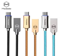 McDodo Knight -serie QC 30 Typec -ladingskoord 1m lader kabel metalen adapter oplaadconnector datamabel voor Android -smartphone9818628