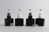 Empty Matte Black Square Press Pump Spray Bottle eliquid Perfume Container 30ml 1OZ Travel Sprayer bottle 20pcs4874368