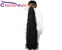 36Inch Messy Boho Nu Soft Locs Curly Crochet Braiding Synthetic Hair Extensions Natural Goddess Faux Loc Afro Dread Braids For Bla6568715