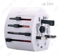 Universal International Worldwide Worldwide Travel Plug Adapter 2 USB Port Au US UK EU DE Convertor Todos en un 20pcs White BLA7733005