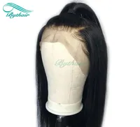 Bythair Human Hair Lace Front Wig Silky Straight Pre Plucked Hairline Soft Brazilian Virgin Hair Full Lace Wig 150 Density With B1694810
