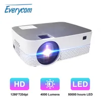 Projectors Everycom Q5 Mini LCD Video Projector Max Support 1920 1080P 50000 Hrs LED Lamp Life 120" Screen 720P 2021 portable home theater T221216