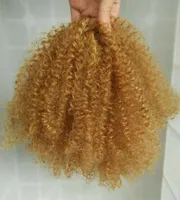 16inch Clip en queue de cheval dans les extensions de cheveux à crampons Afro Curly Human Human Hair Ponde Poiffure à cheveux Strawberry Blonde 274925539