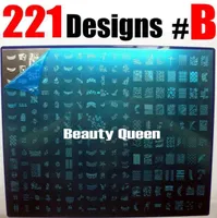 221Designs LARG Stamping Plate Image Plate Nail Art BIG Stamp Printing Template Metal Stencil DIY B7156656
