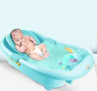 Bathing Tubs Seats Baby Bath Security Net Born Bathtub Support Mat Infant Shower Care Stuff Adjustable Safety Cradle Swing For2480675
