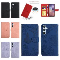 Butterfly Flower Leather Wallet Cases For Samsung A04E A54 5G A34 5G Huawei Honor 80 SE OPPO Realme 10 4G Pro Plus Hand Feeling Lady Card Slot Holder Flip Cover Pouch