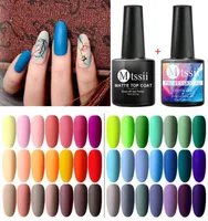 Mtsii Pure Color UV LED Matte Nail Gel Polish Primer Matte Top Base Coat Nails Gel Lack Semi Permanent Nail Art Manicure1941226