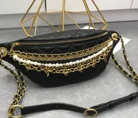 DesignerChest Pack Waist Bags Women Handbag Purse High Quality Pearls Chain Shoulder Bag Classic Letter Accessories Waist Check B4957369