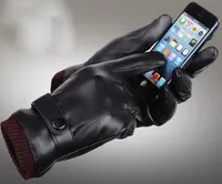 Mens Womens Designer Pu Leather Gloves Winter Five Fingers Gloves Finger محمية دافئة الحفاظ