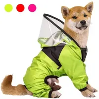 Pet Dog Raincoat The Dog Face Pet Clothes Jumpsuit Waterproof Dog Jacket Dogs Vattenbeständiga kläder för hundar Petrock BB1216