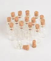 Hele 1 ml mini -glazen flessen flesjes met kurk lege kleine transparante glazen flespotten 13246 mm 100pcslot 9231540