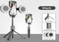 4in1 Wireless bluetooth compatible Selfie Stick LED Ring light Extendable Handheld Monopod Live Tripod for iPhone X 8 Android8917383