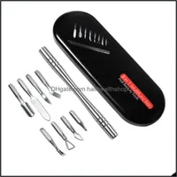 Cuticle Pushers 8 In 1 Mtifunctional Nail Beauty Tools Stainless Steel Manicure Tool Set For Salon Drop Delivery Health Art Dhjrq