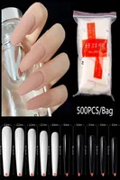 500pcsbag Super Long Ballerina Nails Clear Natural Coffin False Nails Art Tips Ultra Flexible Fake Nails Full Cover Designs Manic1039090