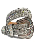 Western Rhinestones Belt Cowgirl Cowboy Bling Bling Crystal Studded Leather Belt Removable Buckle For Men Women5087571