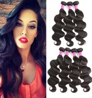 새로운 도착 Raw Indian Virgin Hair Vendor Body Wave Human Hair Weaves Bundles 34 비 처리되지 않은 8A Brazilian Virgin Hair Extensions1863094