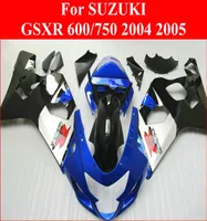 Fitment blue white fairings for Suzuki GSXR600 GSXR750 K4 2004 2005 fairing kit GSXR 600 750 04 05 TDWC3976935