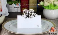 Fashion white Seat Name Cards Laser Cut for Wedding Party Decoration Multi color Love heart shape wedding table card seat card8150057